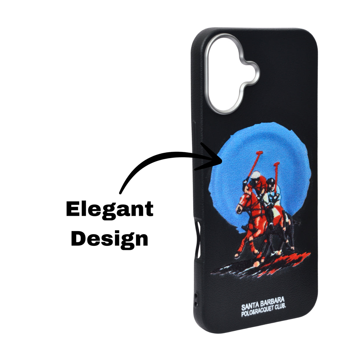 Santa Barbara Polo & Racquet Club Leather Phone Case For iPhone 16 Plus