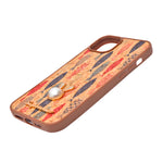 Bohemian Ethnic Print Cork Texture with Pearl Detail Phone Case for iPhone 15
