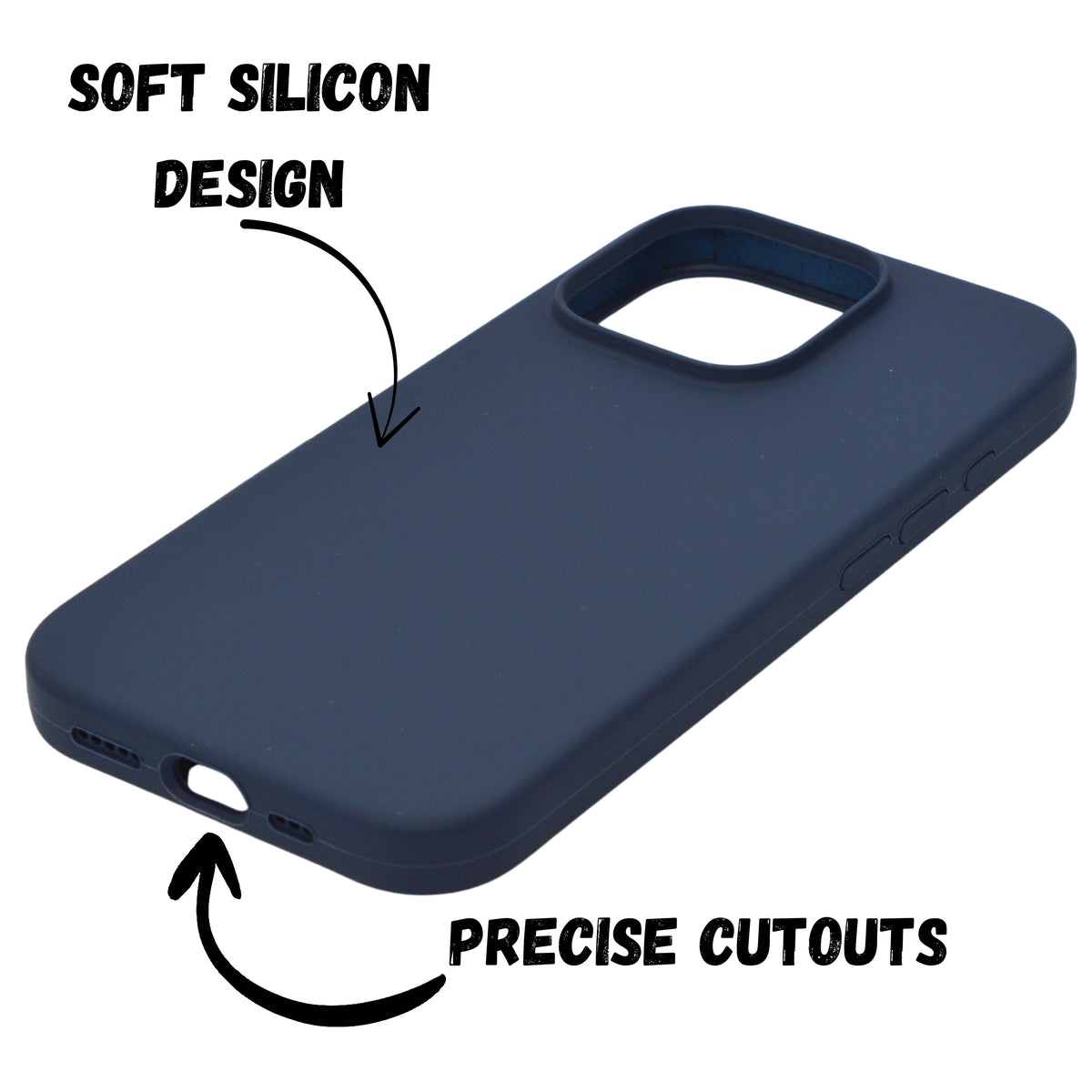 Premium Soft Silicone with Microfiber Lining Phone Case for iPhone 16 Pro