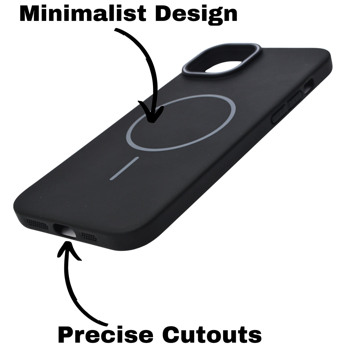 MagSafe Compatible Matte Finish Hard Plastic Phone Case for iPhone 14Plus/ 15Plus
