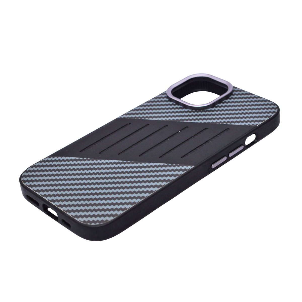 Carbon Fiber Leather Texture Anti-Fall Protective Case for iPhone 15
