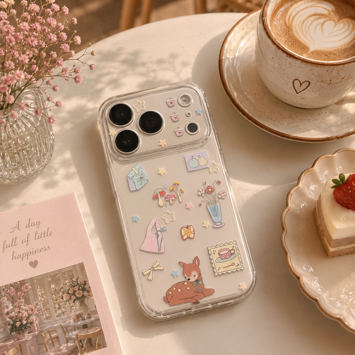 Vintage Woodland Fawn Clear Case