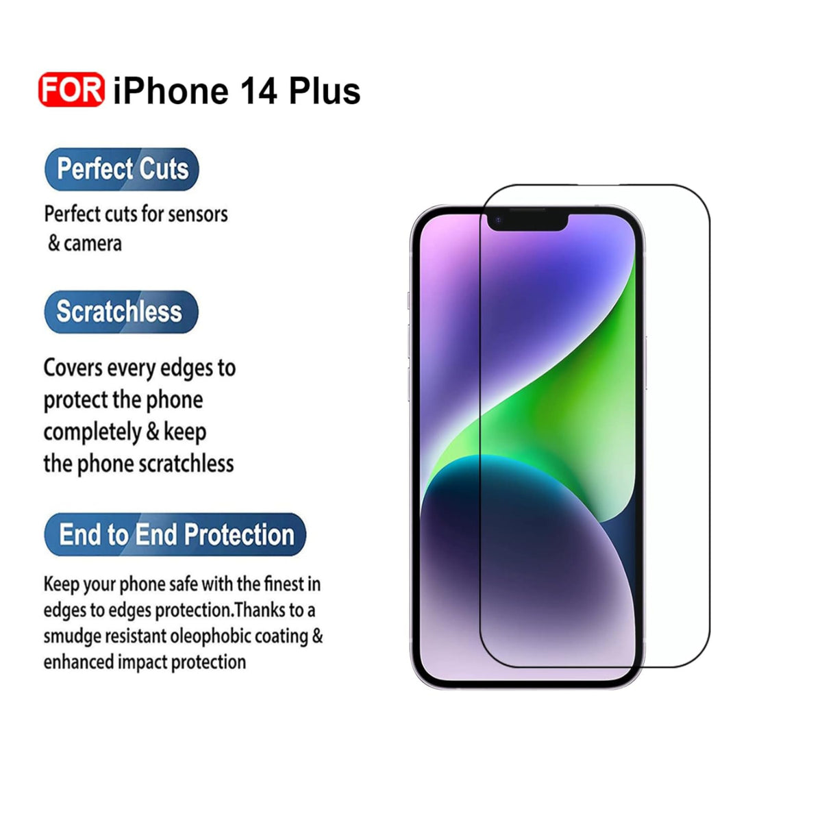 Ultra-Clear Tempered Glass Screen Protector for iPhone 14 Plus