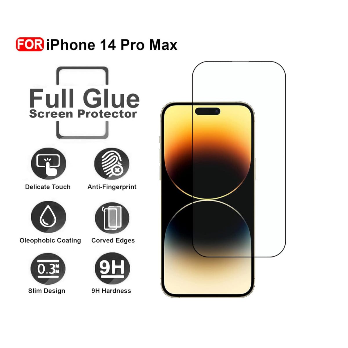 Ultra-Clear Tempered Glass Screen Protector for iPhone 14 Pro Max