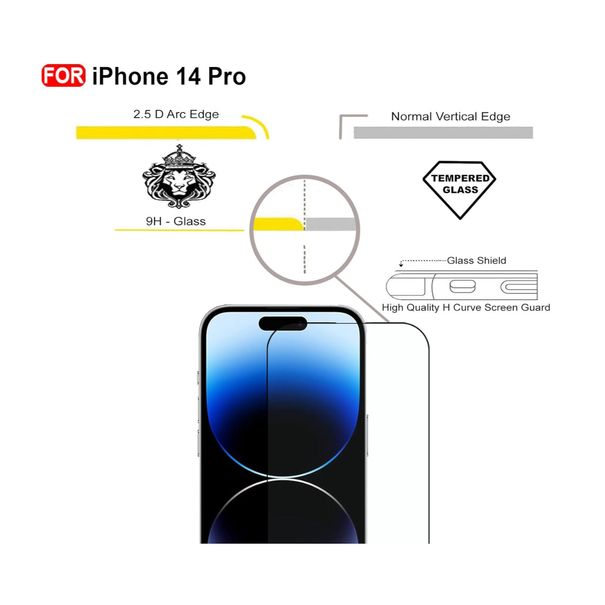 Ultra-Clear Tempered Glass Screen Protector for iPhone 14 Pro