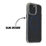 Transparent MagSafe with Colored Border Phone Case For iPhone 14 Pro