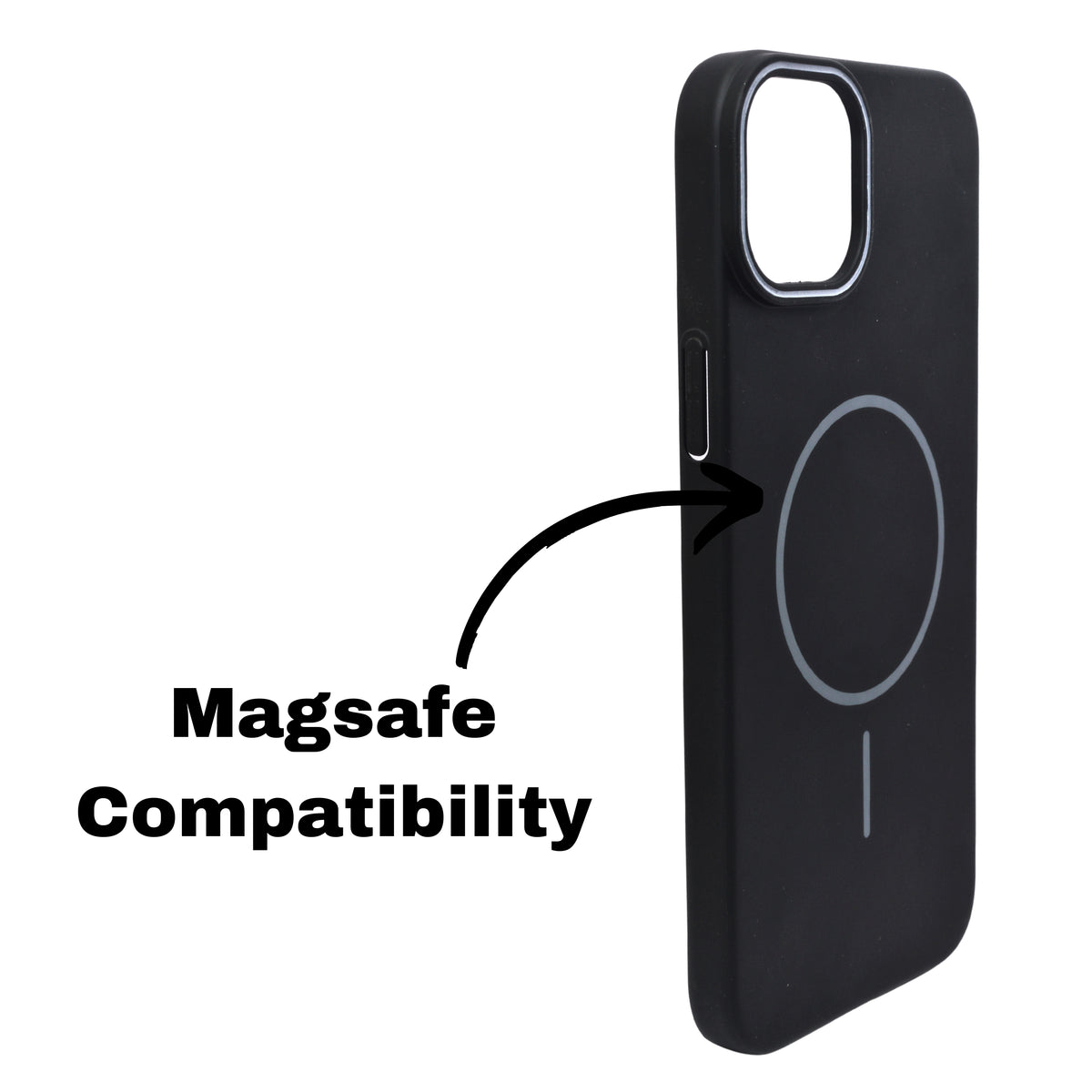 MagSafe Compatible Matte Finish Hard Plastic Phone Case for iPhone 14Plus/ 15Plus