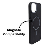 MagSafe Compatible Matte Finish Hard Plastic Phone Case for iPhone 14Plus/ 15Plus