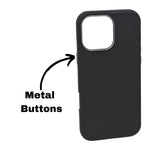 Premium PU Leather with Metal Camera Frame Phone Case for iPhone 16 Pro