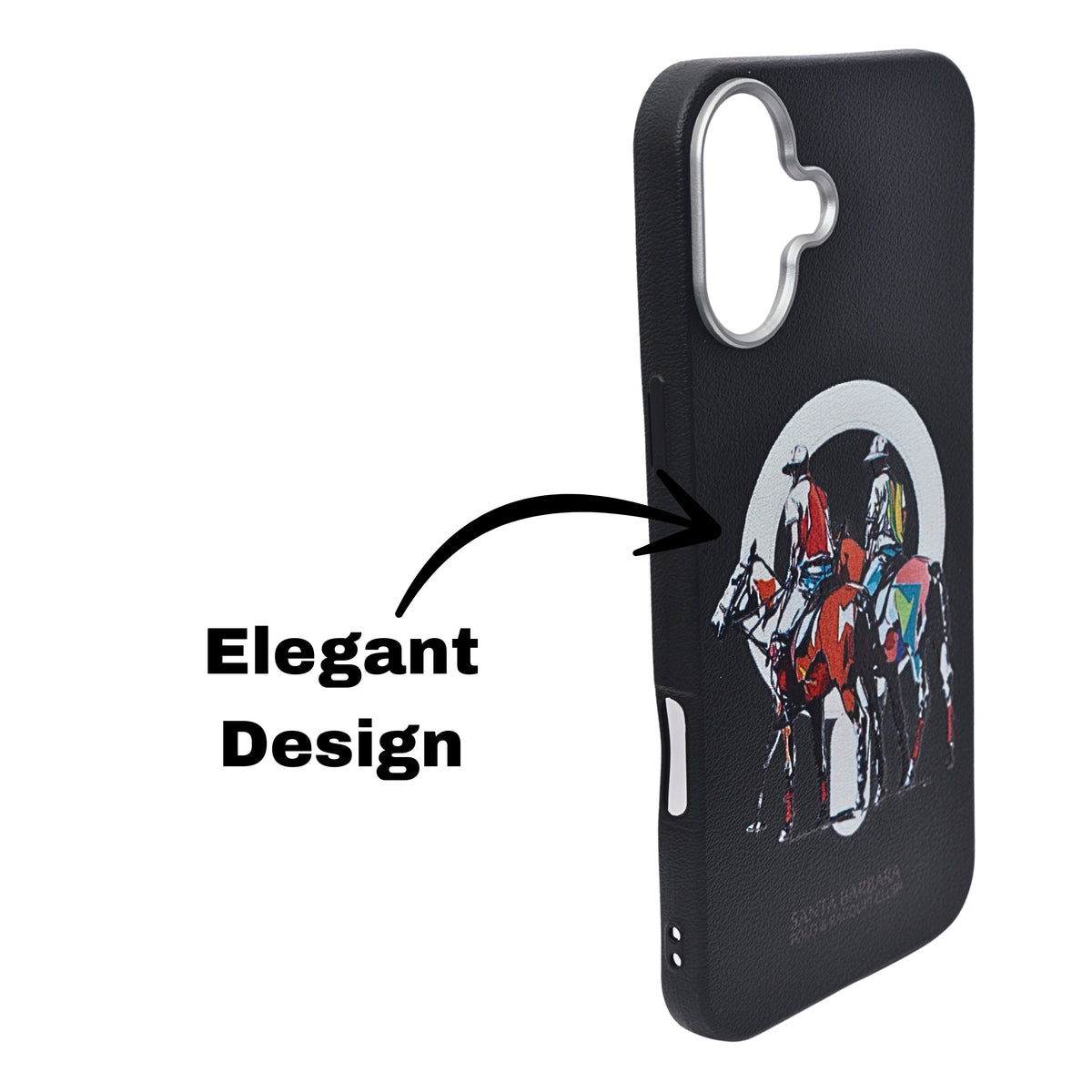 Santa Barbara Polo & Racquet Club Leather Phone Case For iPhone 16 Plus