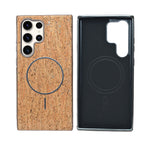 Cork Texture Printed MagSafe Compatible Phone Case for Samsung Galaxy S23 Ultra