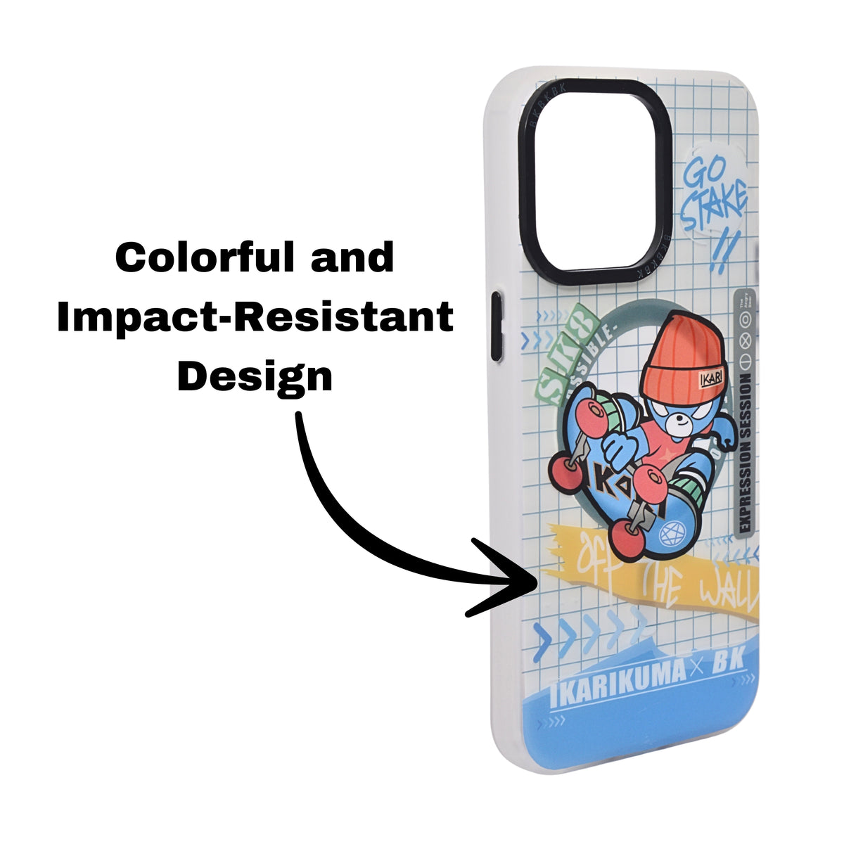 IKARIKUMA Angry Bear Series Cartoon Protective Phone Case For iPhone 15 Pro Max