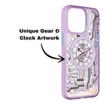 Tech Steampunk Gear Clock Design MagSafe Phone Case For iPhone 13 Pro