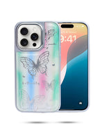 Butterfly Stylish Aesthetic Designer Slim Protective Cover for iPhone 15 Pro
