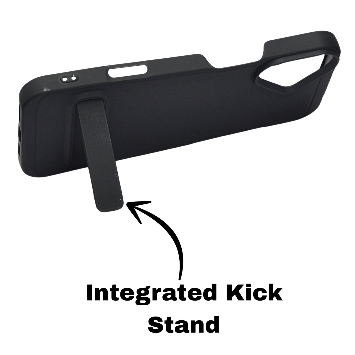 Silicone Soft Matte Finish Phone Case with Kickstand For iPhone 16 Plus