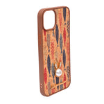 Bohemian Ethnic Print Cork Texture with Pearl Detail Phone Case for iPhone 14 Plus / 15 Plus