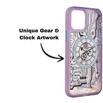 Tech Steampunk Gear Clock Design MagSafe Phone Case For iPhone 12/ 12Pro