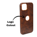 Deecase Premium Leather Finish with Metallic Logo Ring Cutout Phone Case for iPhone 14Plus/15Plus