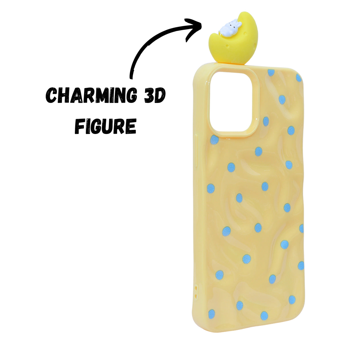 3D Cartoon Character with Polka Dots Soft Phone Case for iPhone 12/ 12 Pro