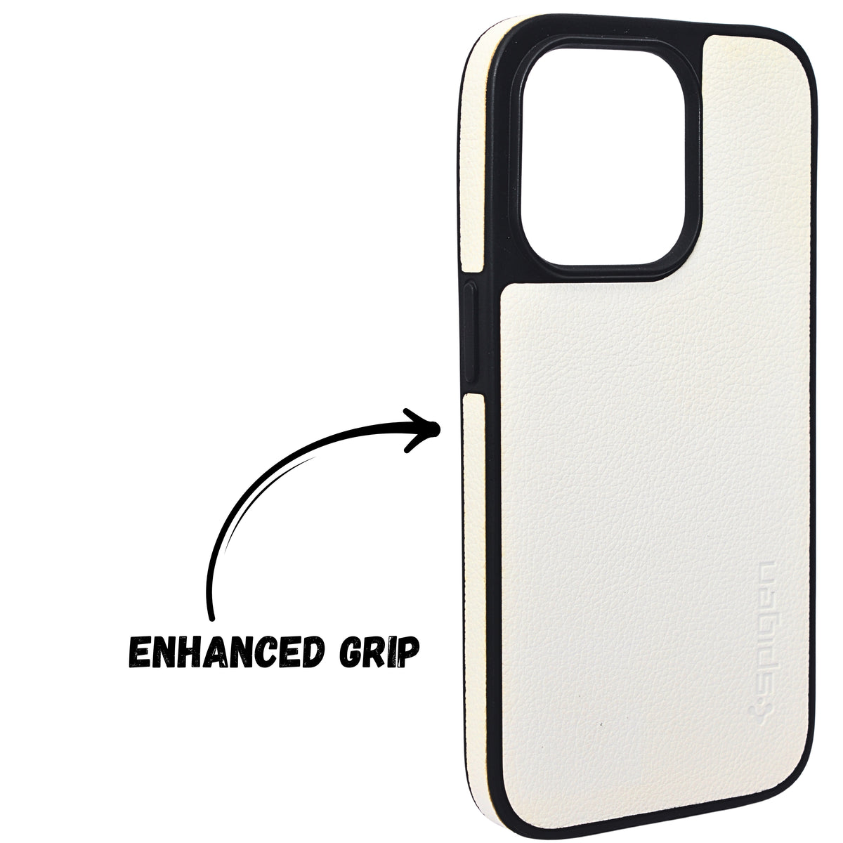 Spigen Leather Textured Protective Phone Case For iPhone 14 Pro Max