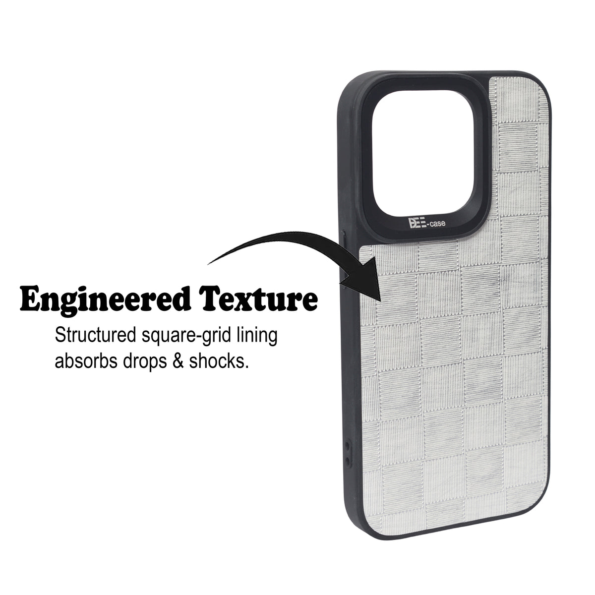 Checkered Texture Grip Case For iPhone 15 Pro