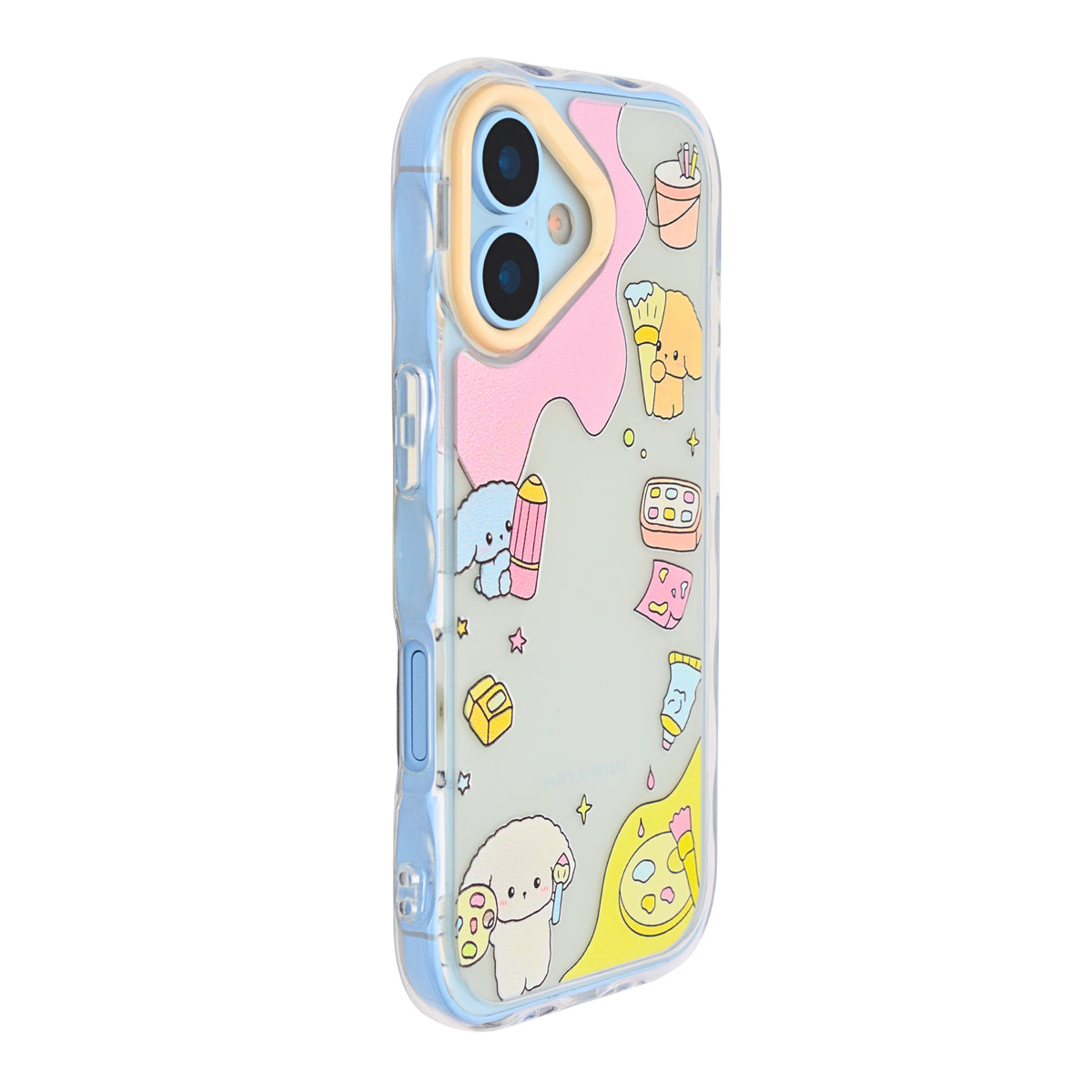 Cute Transparent Wavy Edge Phone Case for iPhone 17