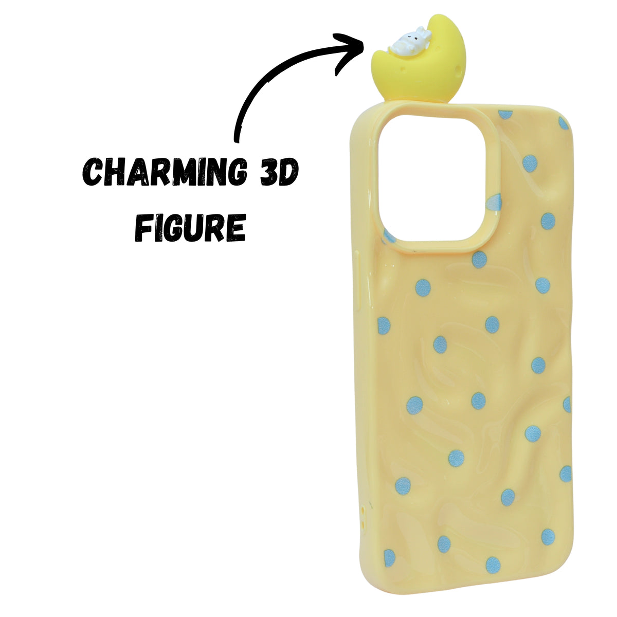 3D Cartoon Character with Polka Dots Soft Phone Case for iPhone 13 Pro