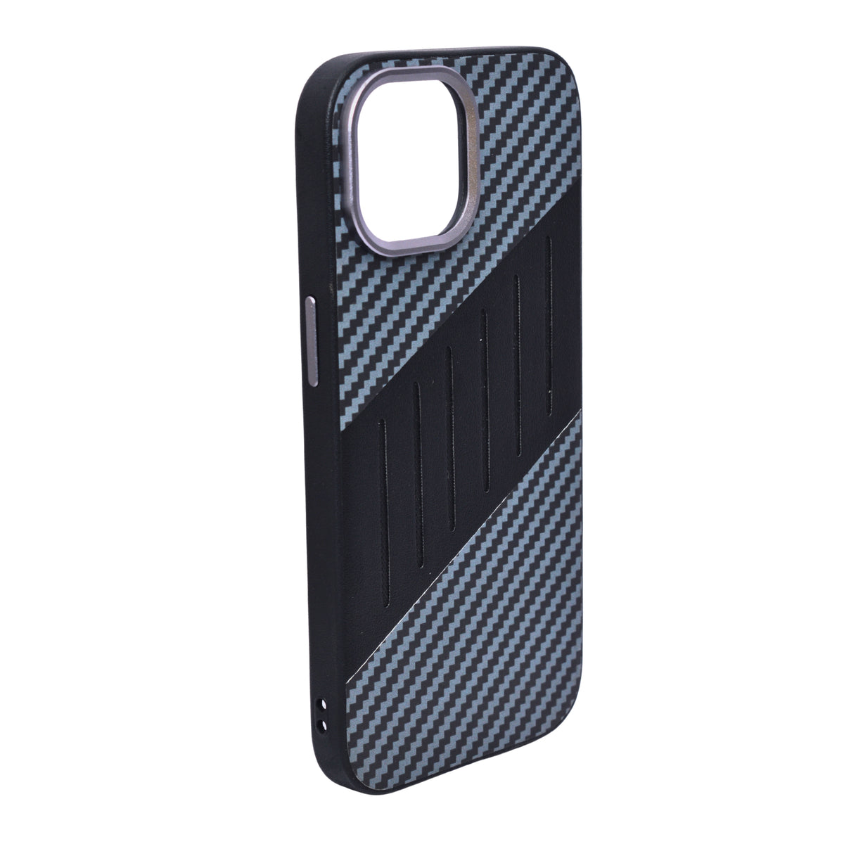 Carbon Fiber Leather Texture Anti-Fall Protective Case for iPhone 15