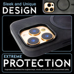 Premium Leather MagSafe Compatibility Shockproof Durable Case for Your iPhone