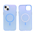 Tinted Transparent Corrugated Texture MagSafe Compatible Phone Case for iPhone 14Plus/ 15Plus