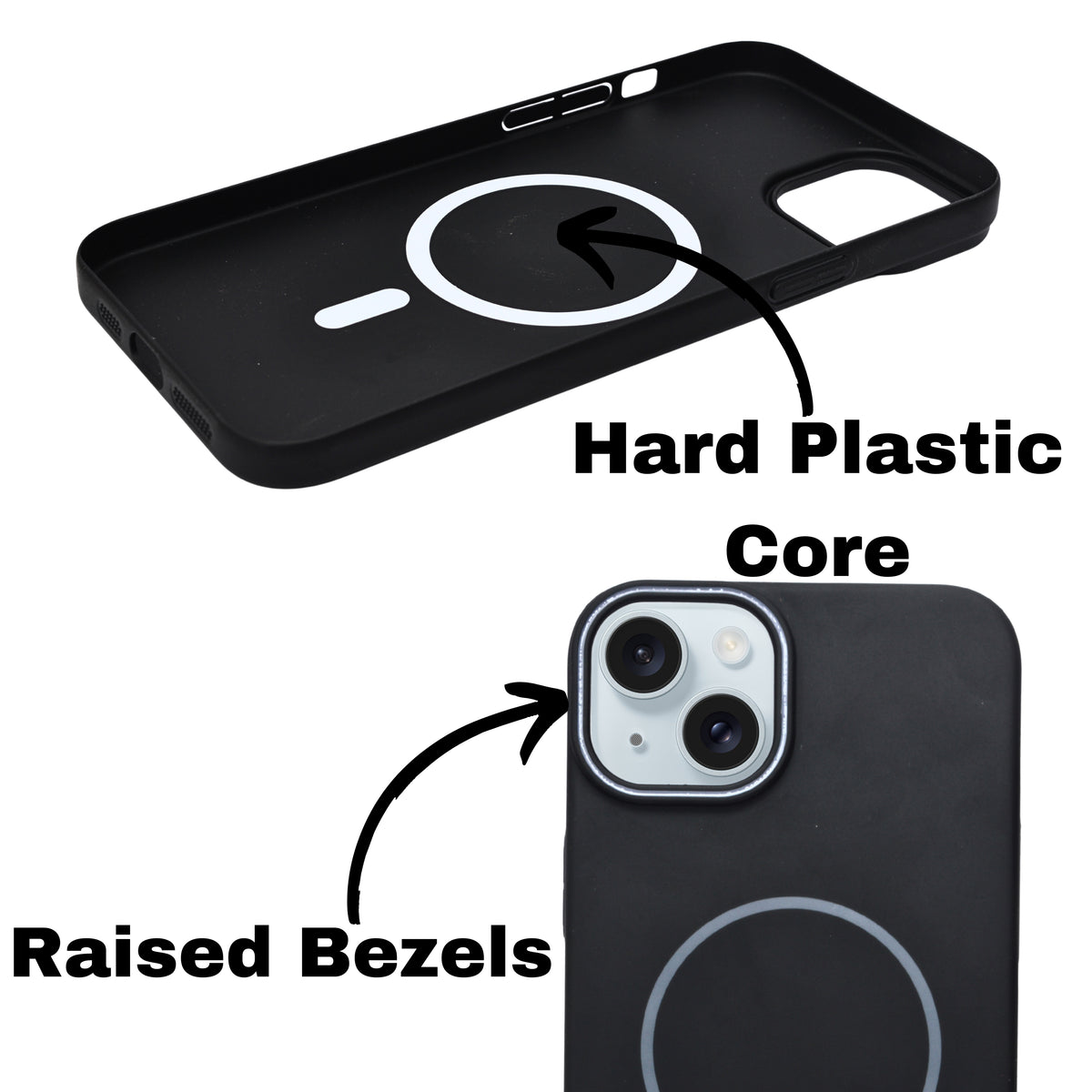 MagSafe Compatible Matte Finish Hard Plastic Phone Case for iPhone 14Plus/ 15Plus
