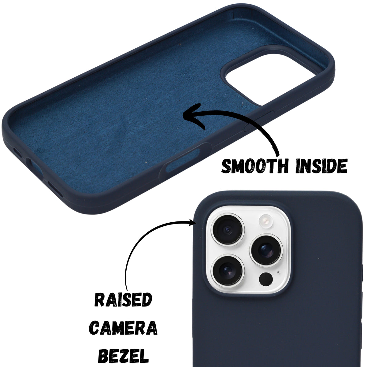 Premium Soft Silicone with Microfiber Lining Phone Case for iPhone 16 Pro