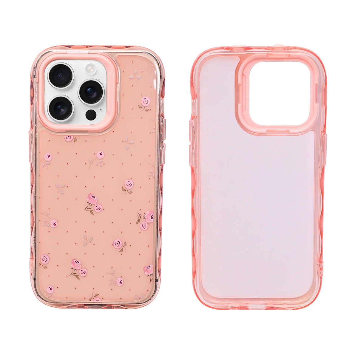 Cute Transparent Wavy Edge Phone Case for iPhone 14 Pro