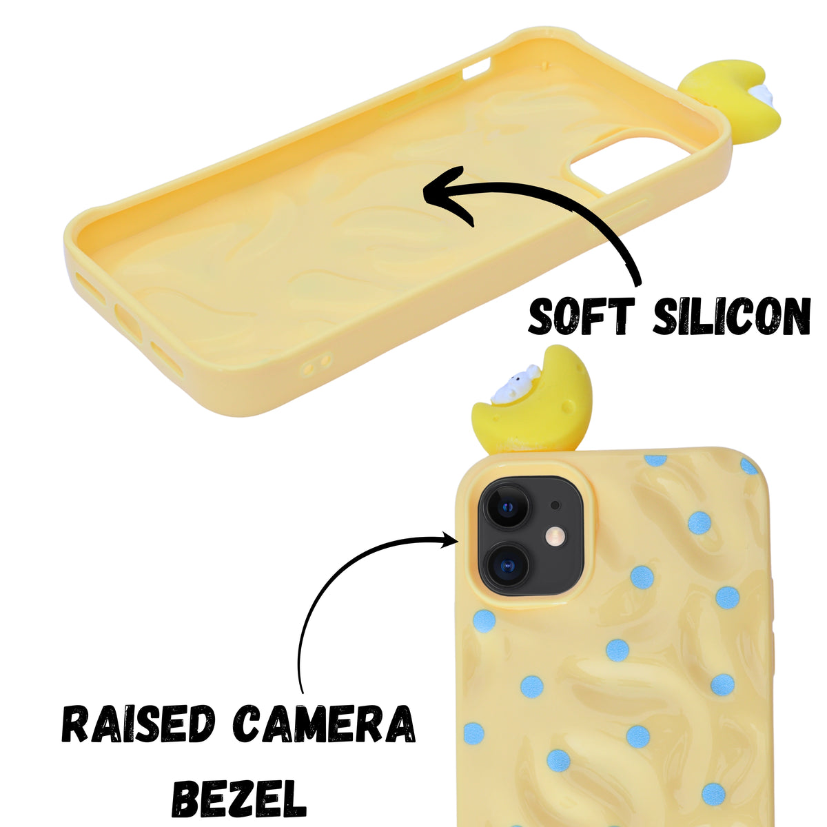 3D Cartoon Character with Polka Dots Soft Phone Case for iPhone 11