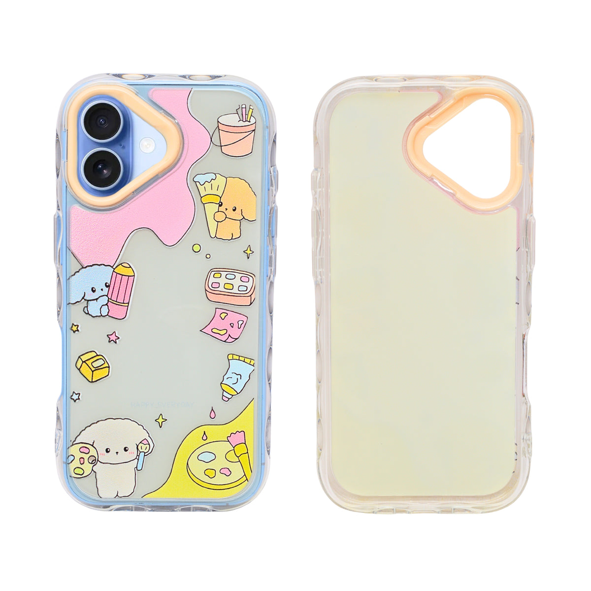 Cute Transparent Wavy Edge Phone Case for iPhone 17