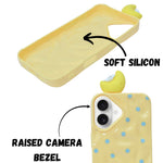 3D Cartoon Character with Polka Dots Soft Phone Case for iPhone 16 Plus