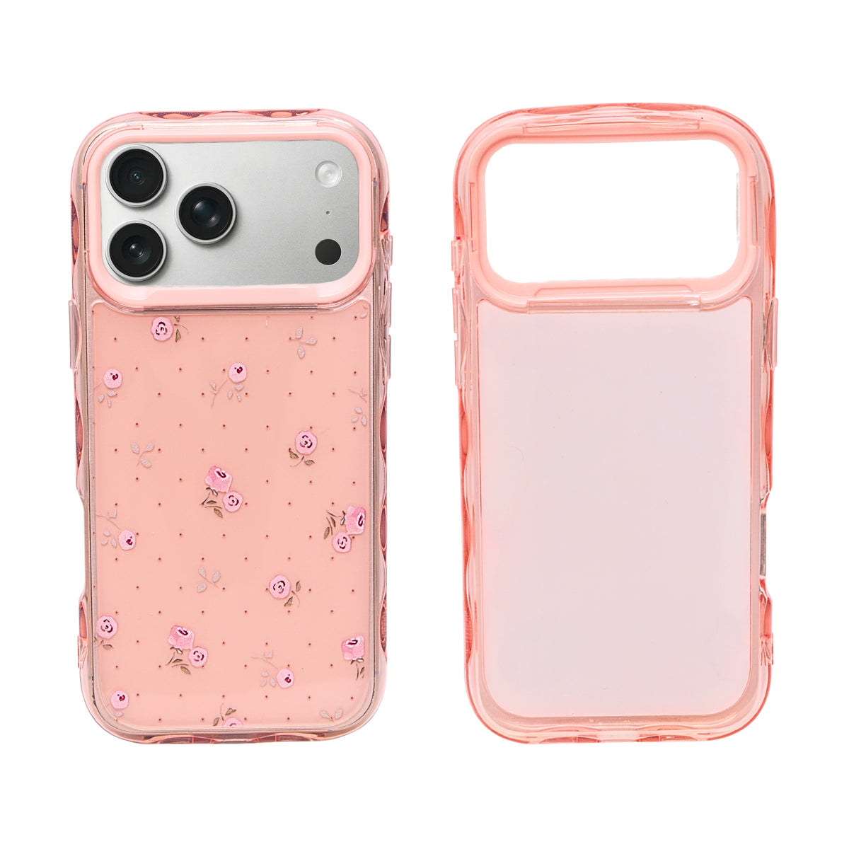 Cute Transparent Wavy Edge Phone Case for iPhone 17 Pro