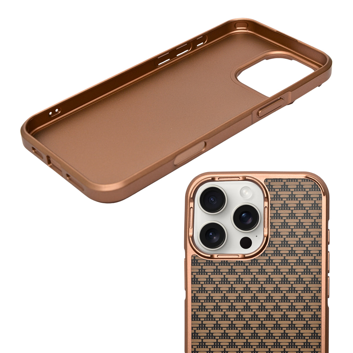 Geometric Carbon Fiber Texture Phone Case for iPhone 16 Pro