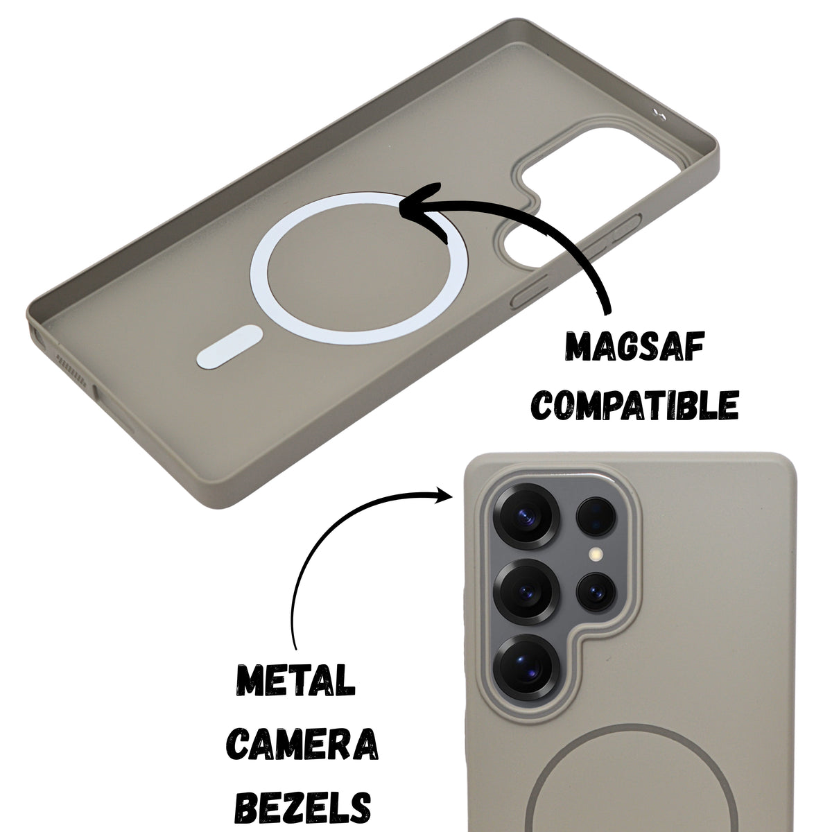 Magsafe Compatible Hard Plastic Phone Case for Samsung S25 Ultra