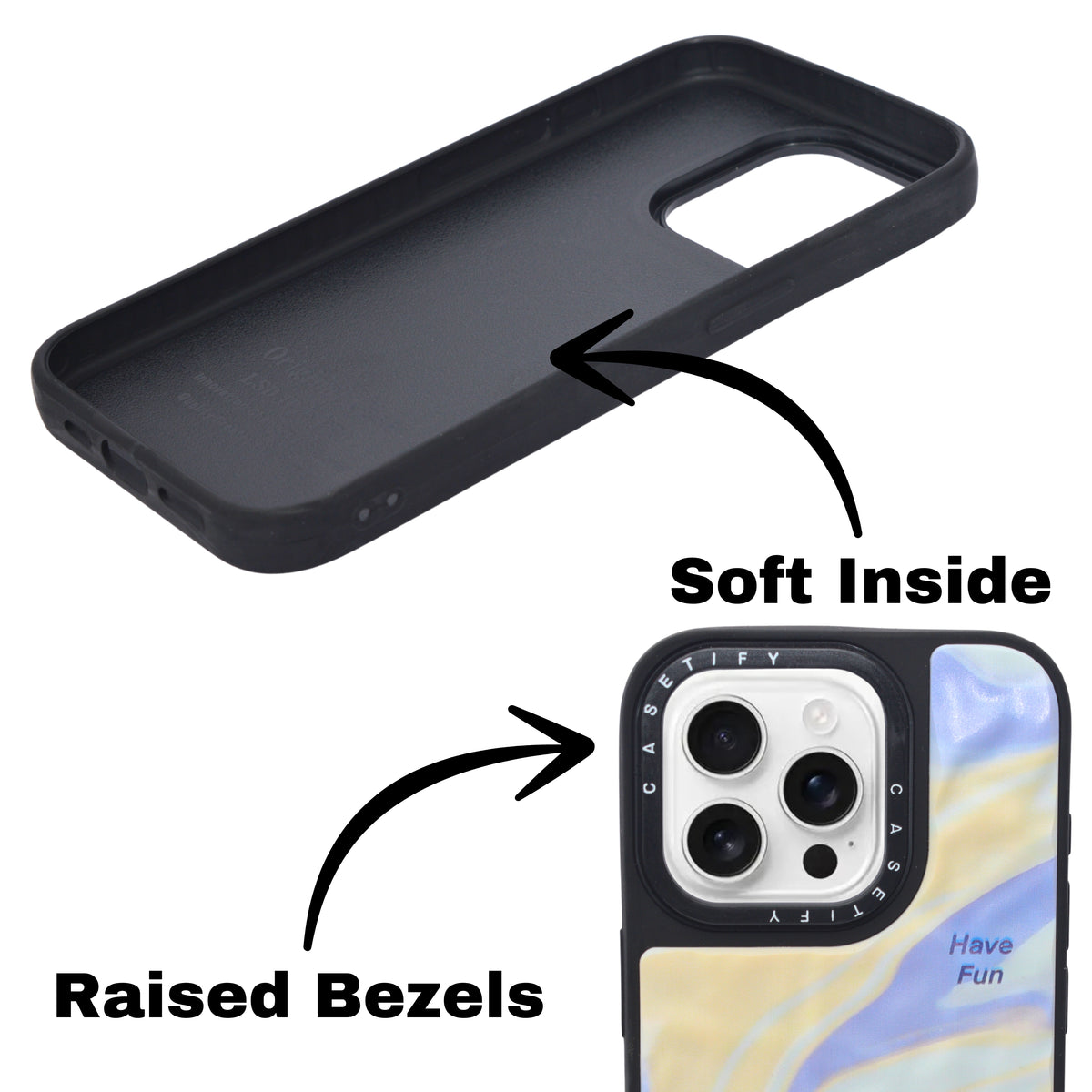 Marble Glossy Abstract Protective Phone Case For iPhone 15 Pro Max