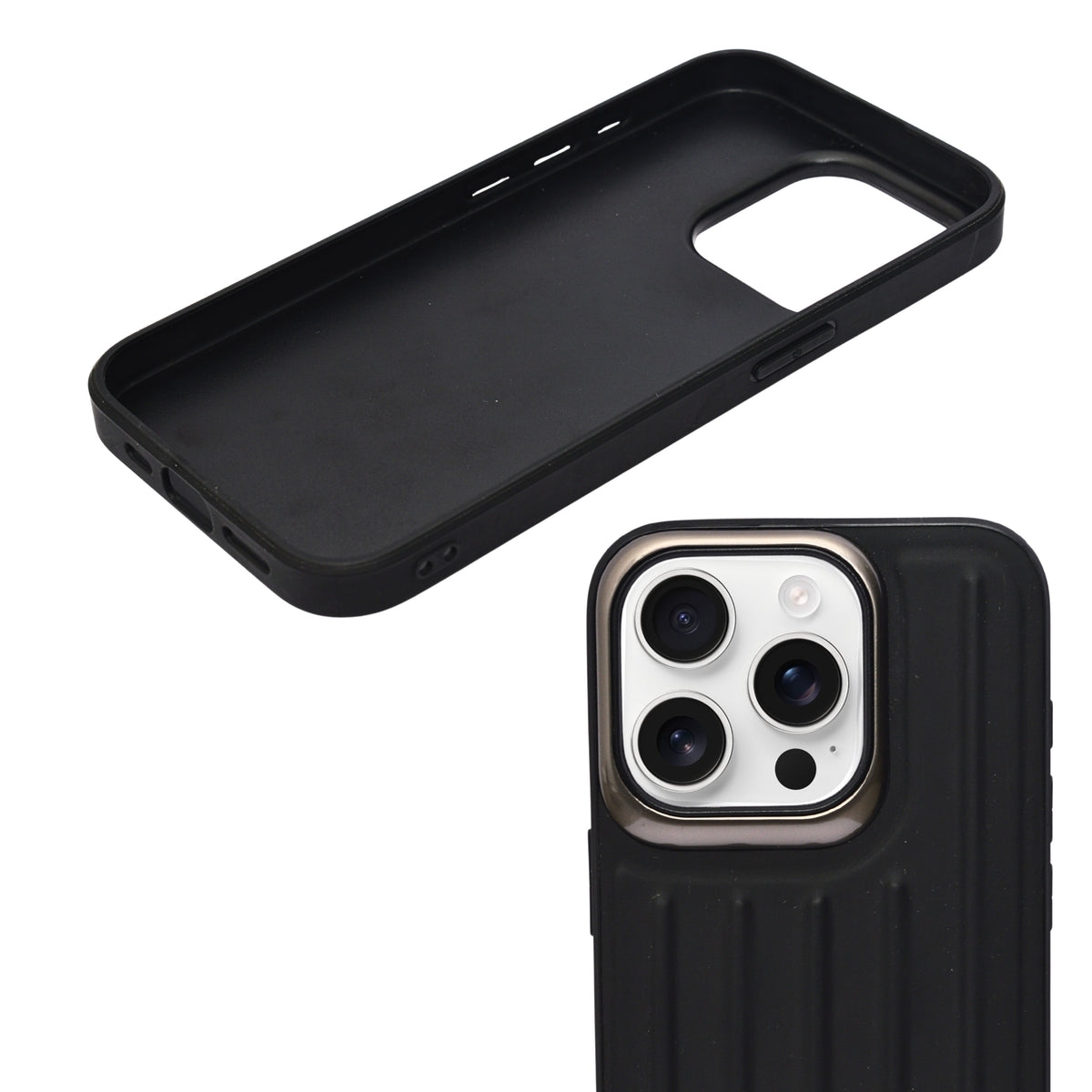 Lines Leather Smooth Phone Case For iPhone 15 Pro