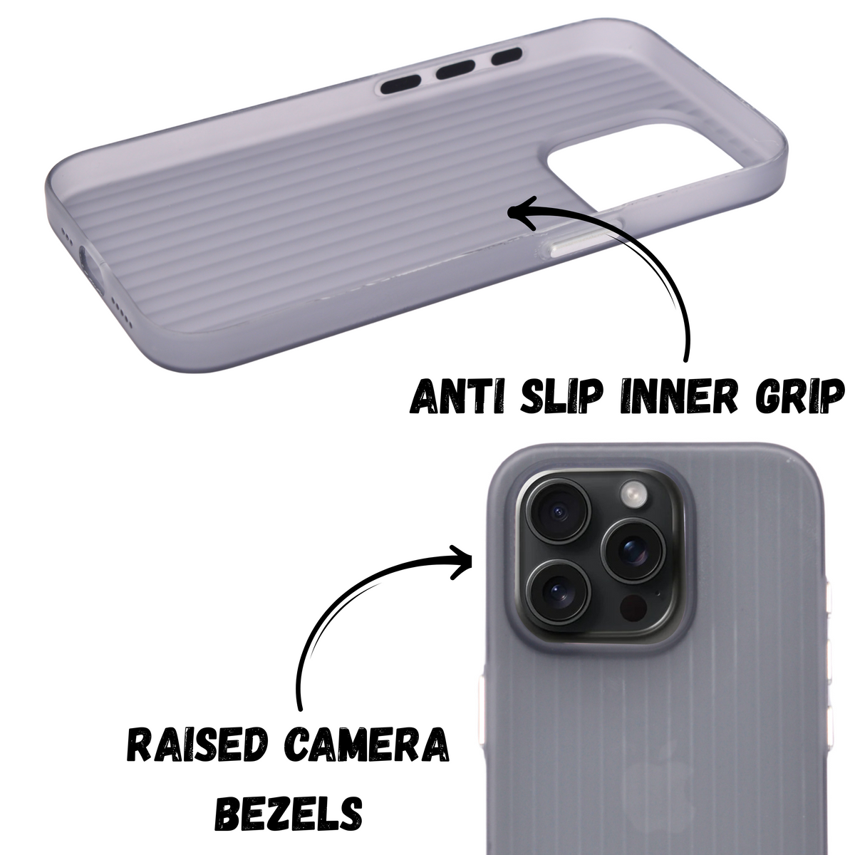 Hard Protective Striped Matte Finish Case for iPhone 14 Pro Max