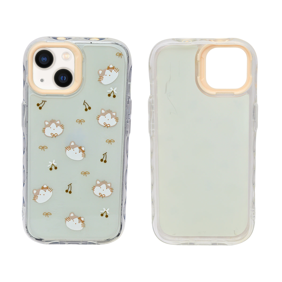 Cute Transparent Wavy Edge Phone Case for iPhone 13/ 14