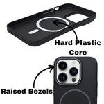 MagSafe Compatible Matte Finish Hard Plastic Phone Case for iPhone 15 Pro Max