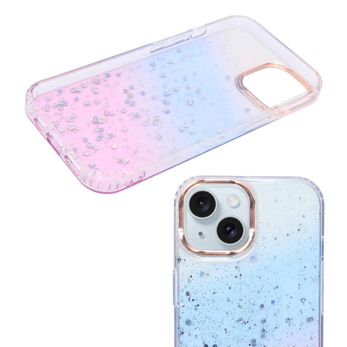 Shimmer Gradient Glitter Phone Case for iPhone 15