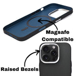 Carbon Fiber Texture MagSafe Compatible with Metal Camera Phone Case for iPhone 16 Pro Max