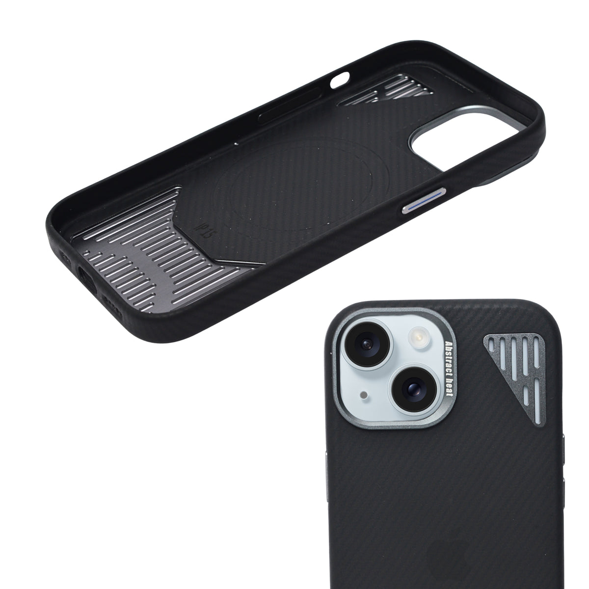 Premium Heat Dissipation with Modern Textured Finish Phone Case for iPhone 15