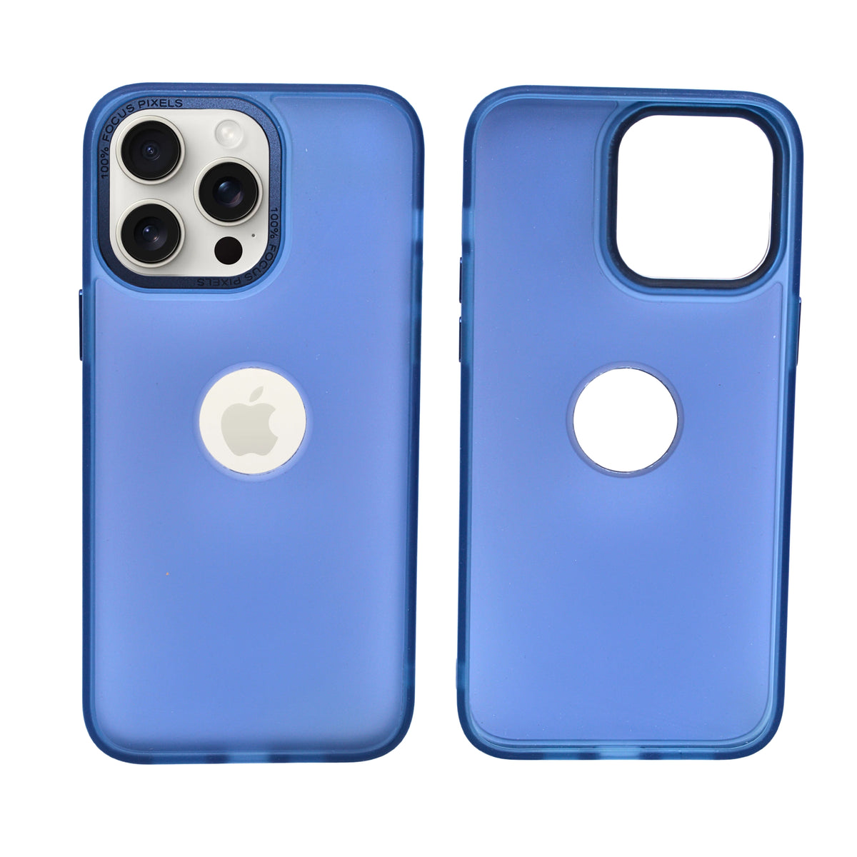 Minimalist Frosted Phone Case with Logo Cutout for iPhone 14 Pro Max