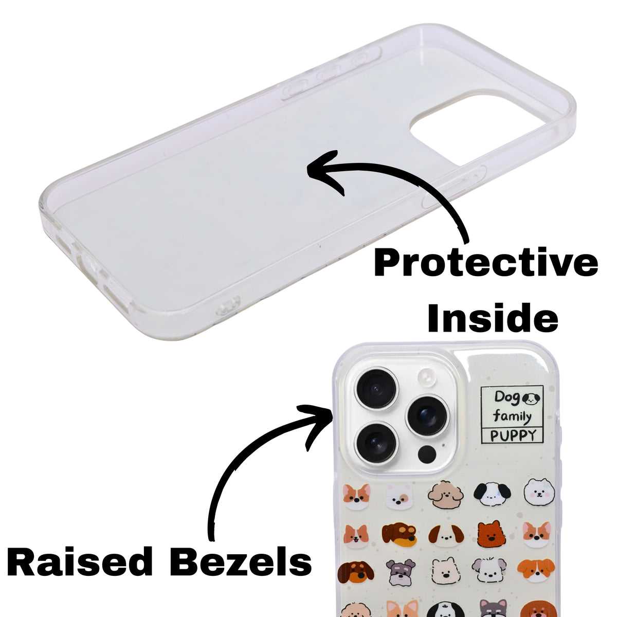 Dog Family Puppy Phone Case for iPhone 15 Pro Max