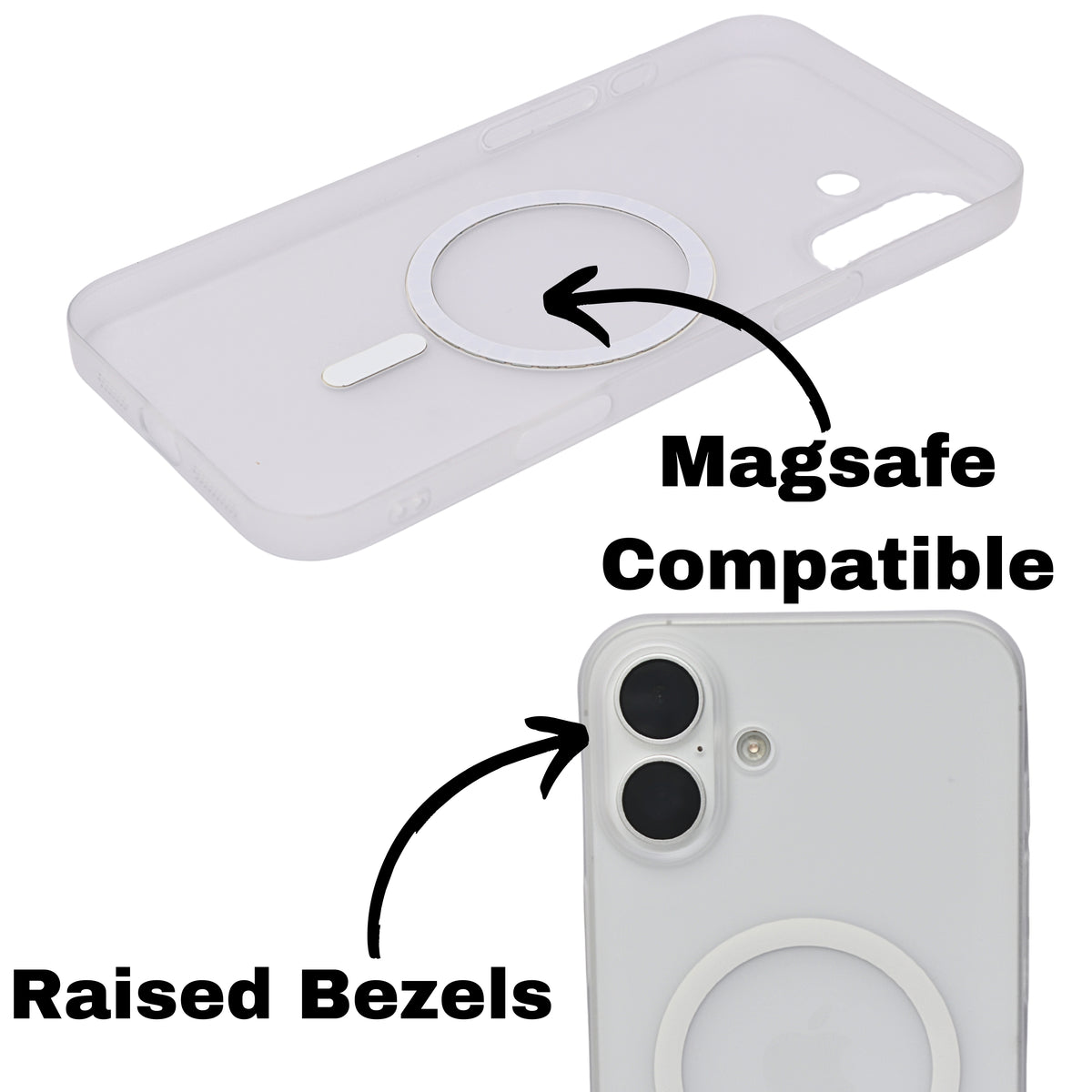 Hard Transparent Tinted Magsafe Compatible Phone Case for iPhone 16 Plus